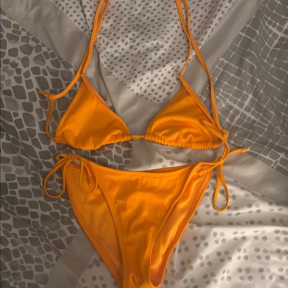 Vibrant Orange Kids One Piece Swimsuit